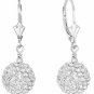 Sterling Silver Dangle Crystal Ball Drop Earrings (10MM)