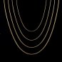 Gold Chain 18K Gold Plated Snake Chains For Necklace Jewelry Making 18inch With