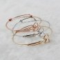 Minimalist Shears Scissor Bangle Stacking Adjustable Wire Bracelet For (3 1