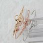 Minimalist Shears Scissor Bangle Stacking Adjustable Wire Bracelet For (3 1