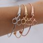 Minimalist Shears Scissor Bangle Stacking Adjustable Wire Bracelet For (3 1