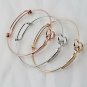 Minimalist Shears Scissor Bangle Stacking Adjustable Wire Bracelet For (3 1