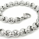 Stainless Steel Belcher Rolo Chain Men Bracelet 7mm 8inch