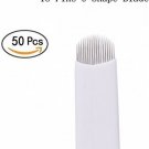 Microblading Needles ? BIOMASER 50pcs 18 Pins U Shape Blade Disposable Makeup