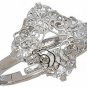 Dazzlers Howard's Filigree Design Silver Cubic Zirconia Adjustable Ring