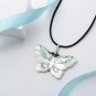 Angel Jewelry Women's Abalone Shell Butterfly Necklace Pendant