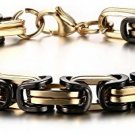 MPRAINBOW MP Stainless Steel Byzantine Chain Link Punk Gothic Cool Bracelet For