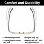 GAMMA RAY 007 Harmful Blue Light Eye Strain Protection Video Gaming Glasses For