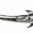 Men Stainless Steel Amazing Link Bracelet Silver Black 9 Inch (Shark Shape)