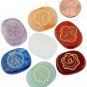 Rockcloud Healing Crystal 7pcs Engraved Vikings Symbol Palm Stones Reiki