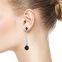 Unique Black Crystal Rhinestone Cluster Teardrop Long Drop Dangle Statement