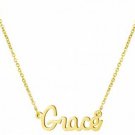Yiyang Personalized Name Necklace 18K Gold Plated Stainless Steel Pendant Gift