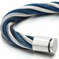 Large Elastic Adjustable Steel Twisted Cable Cuff Bangle Bracelet For Men Women