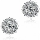 DASATA Women's White Sterling 925 Silver Stud Earrings For Party Wedding