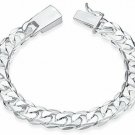 Yaheeda 10mm Wide Curb Chain Bracelet For Men Women Stainless Steel High