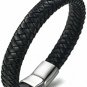 Jstyle Braided Leather Bracelets For Men Bangle Bracelets Fashion Magnetic 8.5