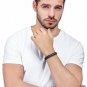 Jstyle Braided Leather Bracelets For Men Bangle Bracelets Fashion Magnetic 8.5