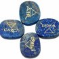Rockcloud Healing Crystal 4pcs Engraved Triangle Symbol Stones Palm Stones