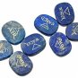 Rockcloud Healing Crystal 4pcs Engraved Triangle Symbol Stones Palm Stones