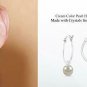 925 Sterling Silver Hoop Earring Shell Pearl Earring