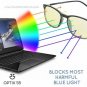 Computer Lens Glasses - Yellow Tinted Lenses With Blue Anti Reflective Coating