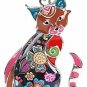 Enamel Printed Cat Box Chain Necklace For Women Teens Cat Lovers Pendants Great