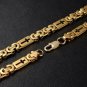 WESTMIAJW Solid 18K Yellow Gold Filled Over Stainless Steel Chain Necklace