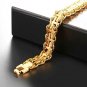 U7 Men 18K Gold Plated Cross Inserted Link Bracelet 12mm Wide 21CM Long