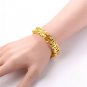 U7 Men 18K Gold Plated Cross Inserted Link Bracelet 12mm Wide 21CM Long