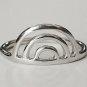 SOVATS Three U Shaped Ring For Women 925 Sterling Silver Rhodium Plated - and 8