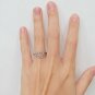 SOVATS Three U Shaped Ring For Women 925 Sterling Silver Rhodium Plated - and 8