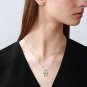 Zealmer White Gold And Gold-Plated Interlocking Hearts Pendant Necklace