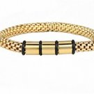 OAKKY Women's 316l Stainless Steel European Style 18k Gold Plated Bracelet
