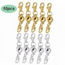 10pcs Magnetic Lobster Clasp With Two Side Hook Connectors For Necklace Jewelry