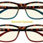 Computer Glasses 2 Pair Anti Glare Anti Reflection Spring Hinge Ombre Color For