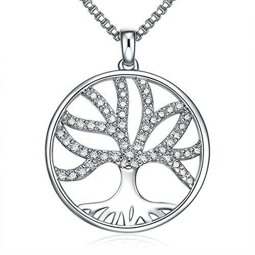 LILOING Family Tree Of Life Pendant Necklaces For Women,Circle Charm ...
