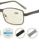 UV Protection,Anti Blue Rays,Reduce Eyestrain,Metal Frame Computer Reading
