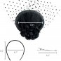 DRESHOW Fascinators Hat Flower Mesh Ribbons Feathers On A Headband And A Clip /