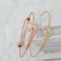 Minimalist Shears Scissor Bangle Stacking Adjustable Wire Bracelet For Gold)