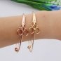 Minimalist Shears Scissor Bangle Stacking Adjustable Wire Bracelet For Gold)