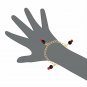 18k Gold Plated Simulated Azabache Evil Eye Bracelet For Kids 4.5'