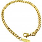 VPKJewelry 18 K Gold Stainless Steel Link Curb Cuban Chain Bracelets 4 Mm (8.0)