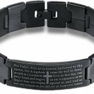 LaFatina English Bible Verse Stainless Steel Bracelet, Lord Prayer In English