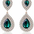 Miraculous Garden Womens Silver Gold Rose Gold Plated Crystal Rhinestone Drop
