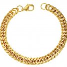 MoAndy Jewelry 18K Gold Plated Men's Fashion Charm Bracelets Chain Link Width8
