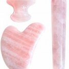 PESOENTH Gua Sha Scraping Massage Tool Rose Quartz Handmade Grinding Rose Board