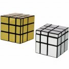 Mirror Speed Cube Puzzle 3x3x3 Gold And Silver Mirror Magic Cube Set 2 Pack