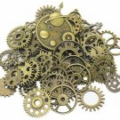 Gutapo 150 Gram Bronze Gear Charms Antiqued Metal Skeleton Retro Steampunk Cog