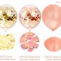 AOSTAR 30Pcs Clear Balloons Rose Gold Confetti Dots 12 Latex Birthday Party,