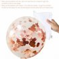 AOSTAR 30Pcs Clear Balloons Rose Gold Confetti Dots 12 Latex Birthday Party,